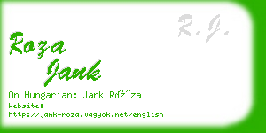 roza jank business card